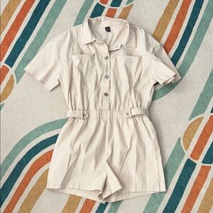 Cream One Piece Romper